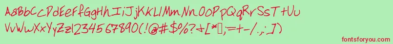 Dallas Font – Red Fonts on Green Background