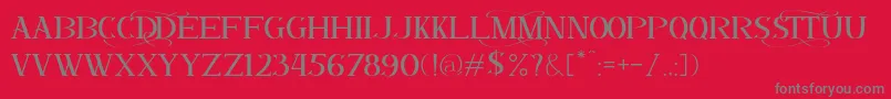 DALMANTI Font – Gray Fonts on Red Background