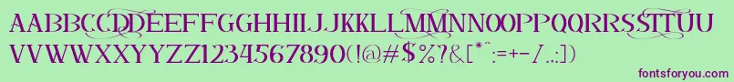 DALMANTI Font – Purple Fonts on Green Background