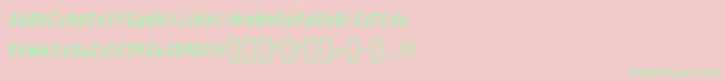 SmallTypeItalic Font – Green Fonts on Pink Background