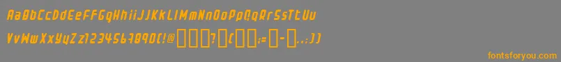 SmallTypeItalic Font – Orange Fonts on Gray Background