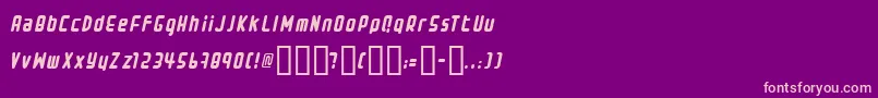 Police SmallTypeItalic – polices roses sur fond violet