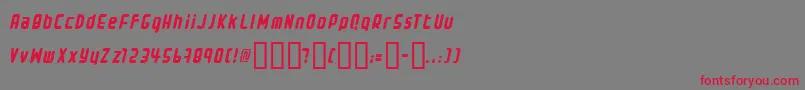 Шрифт SmallTypeItalic – красные шрифты на сером фоне