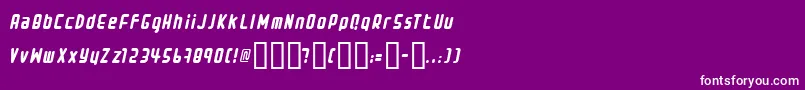 Шрифт SmallTypeItalic – белые шрифты на фиолетовом фоне