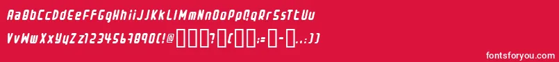 SmallTypeItalic Font – White Fonts on Red Background