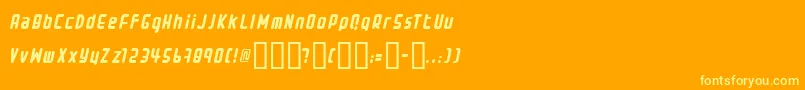 SmallTypeItalic Font – Yellow Fonts on Orange Background