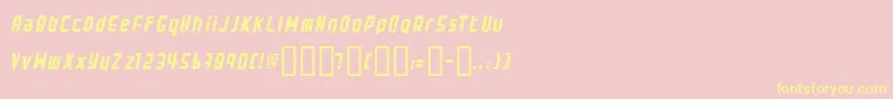 SmallTypeItalic Font – Yellow Fonts on Pink Background