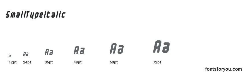 SmallTypeItalic Font Sizes