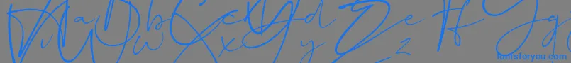 Dalmatins Font – Blue Fonts on Gray Background