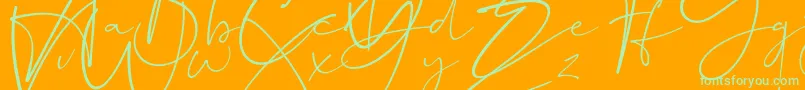 fuente Dalmatins – Fuentes Verdes Sobre Fondo Naranja