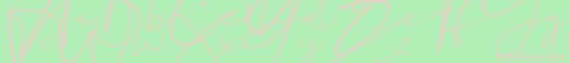 Dalmatins Font – Pink Fonts on Green Background