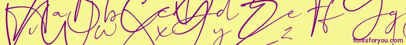 fuente Dalmatins – Fuentes Moradas Sobre Fondo Amarillo