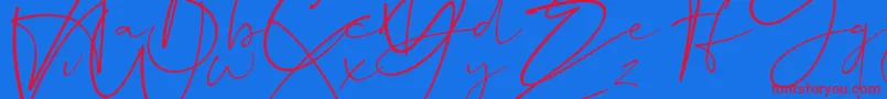 Fonte Dalmatins – fontes vermelhas em um fundo azul