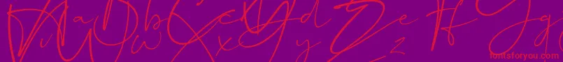 Fonte Dalmatins – fontes vermelhas em um fundo violeta