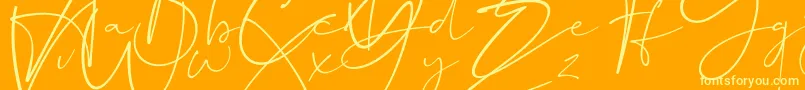 More about Dalmatins Font Dalmatins Font – Yellow Fonts on Orange Background