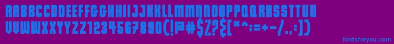 Fonte Dalmation Demo – fontes azuis em um fundo violeta