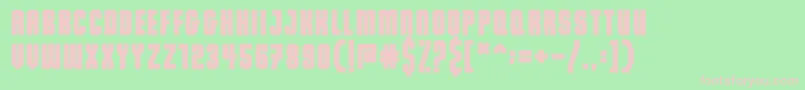 フォントDalmation Demo – 緑の背景にピンクのフォント