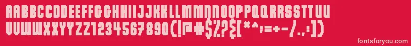 Dalmation Demo Font – Pink Fonts on Red Background