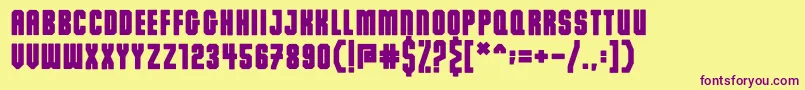 Dalmation Demo Font – Purple Fonts on Yellow Background