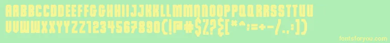 Dalmation Demo-fontti – keltaiset fontit vihreällä taustalla