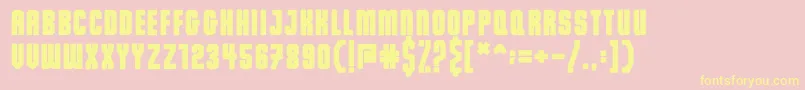 Dalmation Demo Font – Yellow Fonts on Pink Background