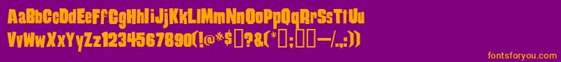 damag    Font – Orange Fonts on Purple Background