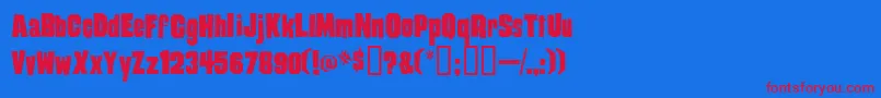 damag    Font – Red Fonts on Blue Background