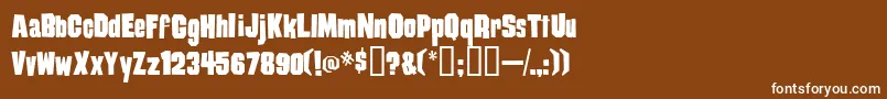 damag    Font – White Fonts on Brown Background