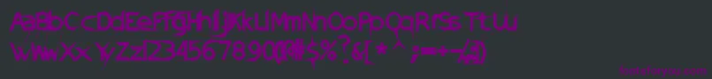 DamagedSataLight Font – Purple Fonts on Black Background