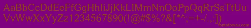 damase v 2-fontti – ruskeat fontit violetilla taustalla