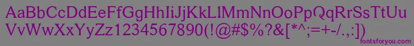 damase v 2 Font – Purple Fonts on Gray Background