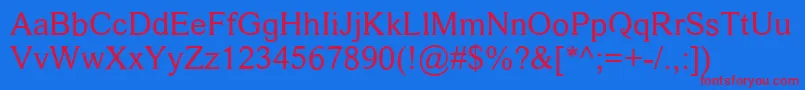 damase v 2 Font – Red Fonts on Blue Background