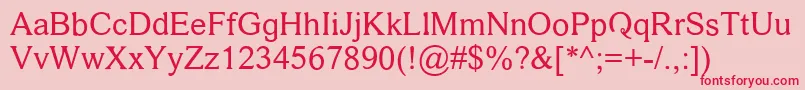 damase v 2 Font – Red Fonts on Pink Background