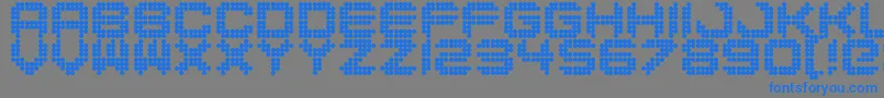 Dance Floor-Schriftart – Blaue Schriften auf grauem Hintergrund