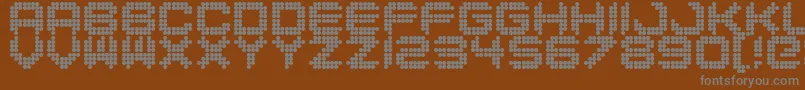 Czcionka Dance Floor – szare czcionki na brązowym tle