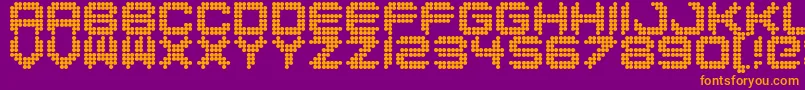 Dance Floor Font – Orange Fonts on Purple Background