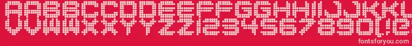 Dance Floor Font – Pink Fonts on Red Background