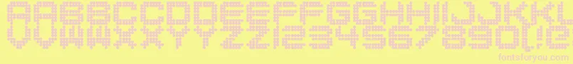 Dance Floor Font – Pink Fonts on Yellow Background