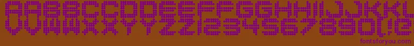 Dance Floor Font – Purple Fonts on Brown Background