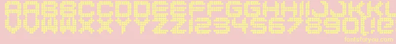 Dance Floor Font – Yellow Fonts on Pink Background