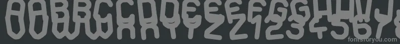 フォントDancing Days – 黒い背景に灰色の文字