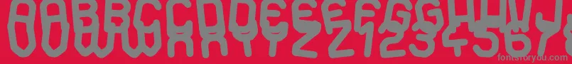 Dancing Days Font – Gray Fonts on Red Background