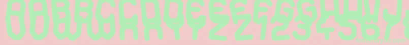 Dancing Days Font – Green Fonts on Pink Background