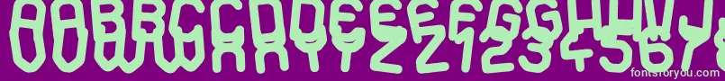 Dancing Days Font – Green Fonts on Purple Background