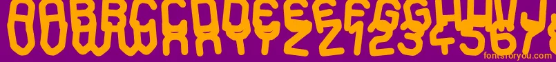 Dancing Days Font – Orange Fonts on Purple Background