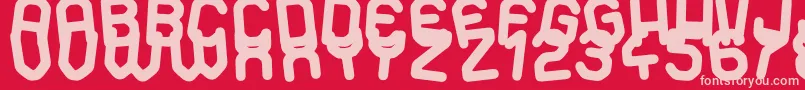 Dancing Days Font – Pink Fonts on Red Background