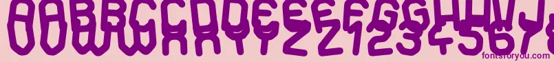 Dancing Days Font – Purple Fonts on Pink Background