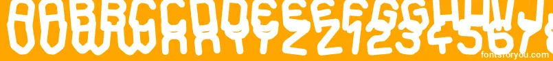 Dancing Days Font – White Fonts on Orange Background
