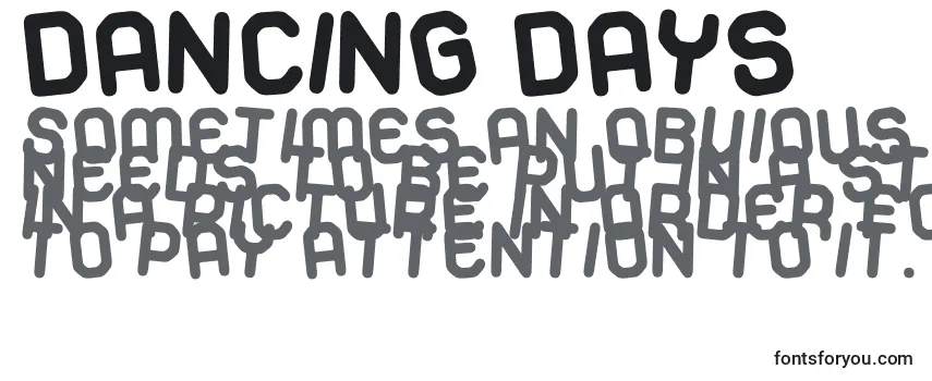 Schriftart Dancing Days
