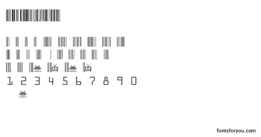 Czcionka Code.Xero.Fontvir.Us – alfabet, cyfry, specjalne znaki